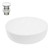 Lavabo redondo Ø 405x140 mm cerámica blanca - incl. juego de desagüe sin rebosadero