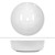 Håndvask rund form Ø 400x135 mm hvid keramik - inkl. afløbssæt uden overløb