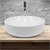 Håndvask rund form uden overløb Ø 400x135 mm hvid keramik