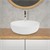 Lavabo redondo Ø 405x140 mm cerámica blanca - incl. juego de desagüe sin rebosadero