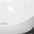 Lavabo de 400 x 400 x 135 mm de cerámica redonda blanca