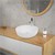 lavabo incl. vidage argent sans trop-plein Ø 40x13,5 cm blanc en céramique