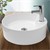 Håndvask rund form med overløb Ø 460x155 mm hvid keramik