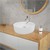 Lavabo incl. desagüe de plata con rebosadero Ø 46x15,5 cm cerámica blanca