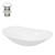 Lavabo 630x420x120 mm en céramique blanche avec kit de vidange sans trop-plein