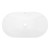 Oval-shaped washbasin without overflow 64x36.5x13 cm white ceramic