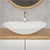 Lavabo ovalado sin rebosadero 64x36,5x13 cm cerámica blanca