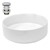 Tvättställ rund form 355x355x120 mm, vit, keramik - inkl. avloppssats utan överlopp