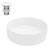 Lavabo rotondo Ø 405x140 mm in ceramica bianca - incl. set di scarico senza troppopieno