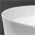 Lavabo de cerámica de 355x120 mm Blanco Redondo