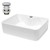 Washbasin 480x380x140 mm made of ceramic incl. drain set without overflow