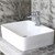 Håndvask kvadratisk form uden overløb 480x380x140 mm hvid keramik