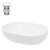 Tvättställ oval form 600x420x145 mm vit keramik - inkl. avloppssats utan överlopp