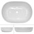 Tvättställ oval form utan överlopp 600x420x145 mm vit keramik