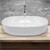 Tvättställ oval form 600x420x145 mm vit keramik - inkl. avloppssats utan överlopp