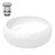 Washbasin incl. silver waste set without overflow Ø 40x35 cm white ceramic