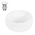 Tvättställ rund form Ø 400x350 mm, vit, keramik - inkl. avloppssats utan överlopp