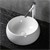 Waschbecken Rundform ohne Überlauf Ø 40x35 cm Weiß aus Keramik