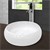 Håndvask rund form Ø 400x350 mm, hvid, keramik - inkl. afløbssæt til uden overløb