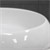 Umývadlo okrúhleho tvaru 400x350x155 mm biele bez prepadu keramické