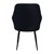 Dining chair set of 4 with backrest and armrests black Kitchen chair with microfiber velvet cover