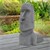 Osterinsel Kopf Figur 37x26x78 cm Grau aus Steinguss Kunstharz