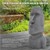 Figúrka hlavy Velkonocného ostrova 37x26x78 cm Sivá liata kamenná živica