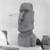 Figura da giardino Isola di Pasqua Moai Grey 37x26x78 cm