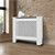 Radiator cover with honeycomb pattern 78x19x82 cm White lacquered MDF