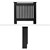 Cobertura do radiador estilo casa de campo, preta, 78x19x82 cm, feita de MDF
