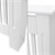 Radiator cover country style 112x19x82 cm White lacquered MDF