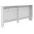 Radiator cover with honeycomb pattern white, 152x19x82 cm, made of MDF