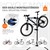 Suporte de aço para bicicletas com rotação de 360° e altura ajustável até 50 kg