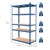 Werkstattregal 200x120x60 cm Blau aus Metall und MDF Holzfaserplatte bis 875 kg