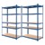 Workshop shelf 200x120x50 cm, loadable up to 350 kg, made of blue powder-coated metal