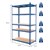 Werkstattregal 200x120x50 cm Blau aus Metall und MDF Holzfaserplatte bis 875 kg