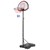 Basketbalstandaard, 262 cm, gemaakt van staal en HDPE-kunststof