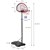 Basketbalstandaard, 262 cm, gemaakt van staal en HDPE-kunststof