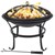 Fire bowl with spark protection &amp; grill grate round, Ø 56 cm, made of steel