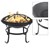 Fire bowl with spark protection &amp; grill grate round, Ø 56 cm, made of steel