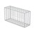 Gabion wall with cover, 100x50x30 cm, made of galvanized steel wire
