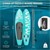 Inflatable Stand Up Paddle Board Makani, 320 x 82 x 15 cm, turquoise, incl. pump and carrying bag, made of PVC