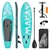 Inflatable Stand Up Paddle Board Makani, 320 x 82 x 15 cm, turquoise, incl. pump and carrying bag, made of PVC