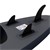 Aufblasbares Stand Up Paddle Board Makani 320x82x15 cm Schwarz aus PVC