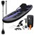 Aufblasbares Stand Up Paddle Board mit Kajak Sitz 305x78x15 cm Schwarz aus PVC