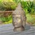 Statua di testa di Buddha 53cm in bronzo poliresinico per lo yoga