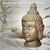 Estátua da cabeça de Buda 53cm em bronze polyresin look para yoga