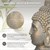 Figurka hlavy Buddhy 42x38x74,5 cm bronzový odlitek z kamene