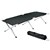 Camping bed with carrying bag black, 189x70x45 cm, made of aluminium and polyester