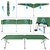 Camping bed with carrying bag green, 189x70x45 cm, made of aluminium and polyester